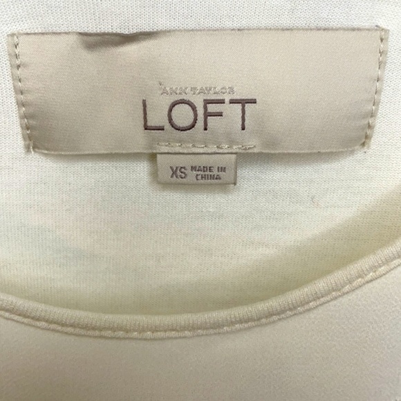 LOFT | Women’s LOFT Warm White Boho Beaded Pattern Tank Top, Size XS - Picture 2 of 6